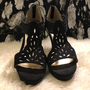 Black suede Madden Girl Wedges